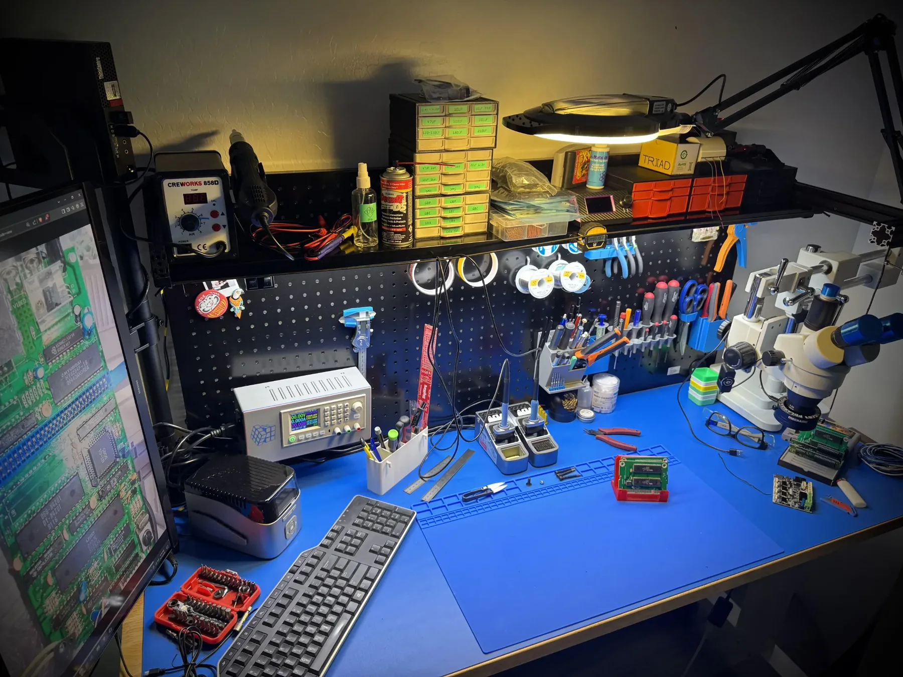 TV & Monitor Repair Johannesburg | No Power, Backlight - Electronics repair bench for TV and monitor diagnostics
